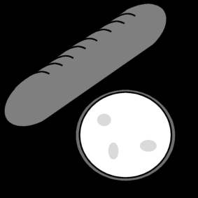 bread roll brown: sausage